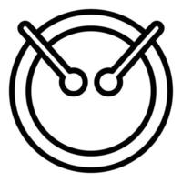 Toy drum icon, outline style vector