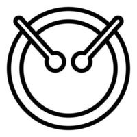 Toy drum icon, outline style vector