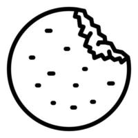 icono de falafel vegano, estilo de contorno vector