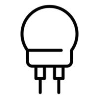 Light resistor icon, outline style vector