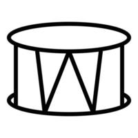 Snare drum icon, outline style vector