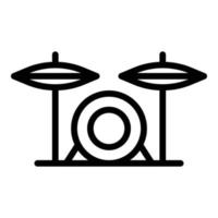 Disco drums icon, outline style vector