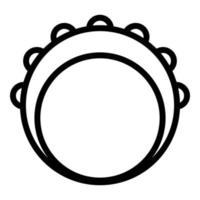 Band tambourine icon, outline style vector