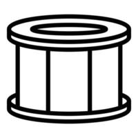 Rock drum icon, outline style vector