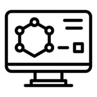 Screen redesign icon, outline style vector