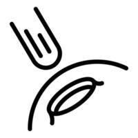 Cosmos asteroid icon, outline style vector