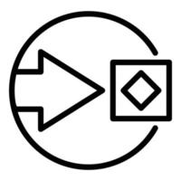 Redesign process icon, outline style vector