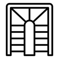 Building staircase icon, outline style vector