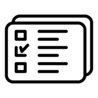 Redesign list icon, outline style vector
