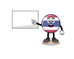 thailand flag illustration doing a presentation vector