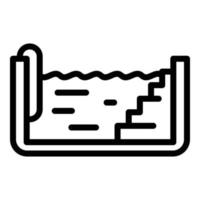 Service pool icon, outline style vector