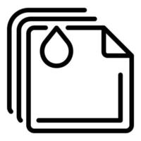 Wet handkerchief icon, outline style vector