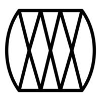 Pop drum icon, outline style vector
