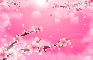 Peach Blossom Background vector