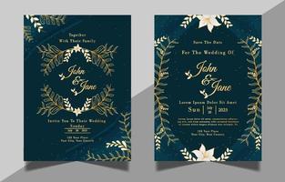 plantilla de invitación de boda casual moderna vector