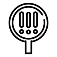 Attention magnifier icon, outline style vector