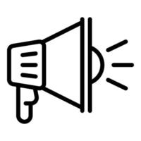 Protest megaphone icon, outline style vector