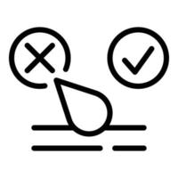 Dislike gauge icon, outline style vector