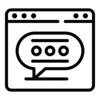 Web report icon, outline style vector