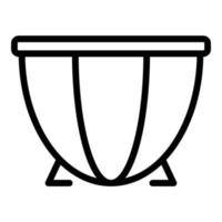 Drum icon, outline style vector