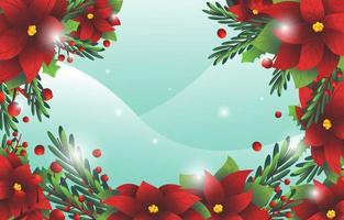 Charming Poinsettias Flower Background vector