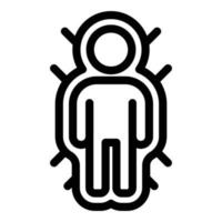 Human body senses icon, outline style vector