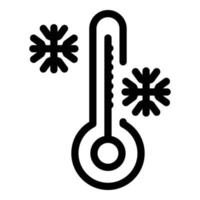 Cold sense icon, outline style vector