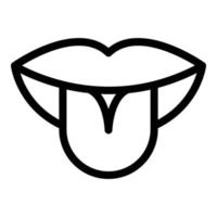 Mouth sense icon, outline style vector