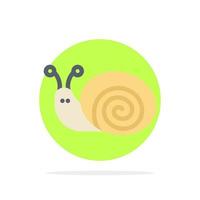 Bug Easter Snail Spring Abstract Circle Background Flat color Icon vector