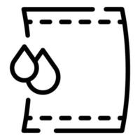 Wet towel icon, outline style vector