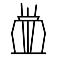 Container air freshener icon, outline style vector