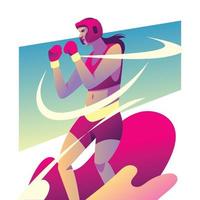 Professional Women Boxer vector