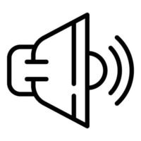 Interactive tv sound icon, outline style vector