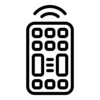Smart remote control icon, outline style vector