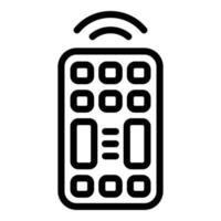 Smart remote control icon, outline style vector