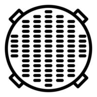 Toilet manhole icon, outline style vector