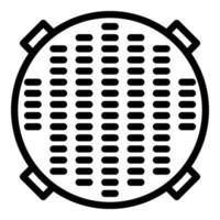 Toilet manhole icon, outline style vector