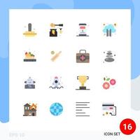 Universal Icon Symbols Group of 16 Modern Flat Colors of drink bruschetta mobile stairs cloud hosting Editable Pack of Creative Vector Design Elements