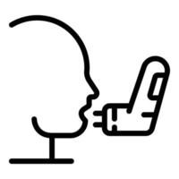 Man inhaler icon, outline style vector
