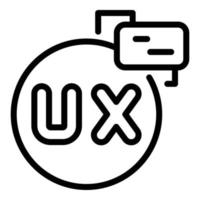 Ux interaction icon, outline style vector