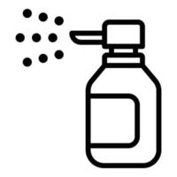 spray para el icono de la nariz, estilo de esquema vector