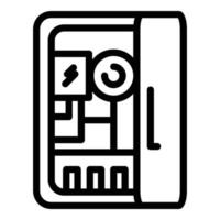 Circuit breaker icon, outline style vector