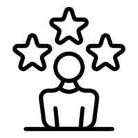 Personal rating experience icon, outline style vector