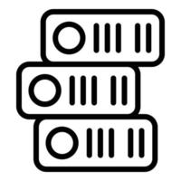 Office stack folders icon, outline style vector
