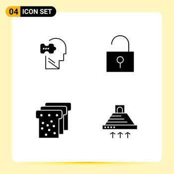 paquete de glifos sólidos de interfaz de usuario de signos y símbolos modernos de educación lógica que resuelven elementos de diseño vectorial editables de cocina de interfaz de usuario vector