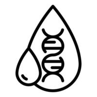 Drop dna modified icon, outline style vector