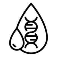 Drop dna modified icon, outline style vector