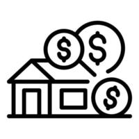 House for sale icon, outline style vector