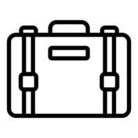 Airport suitcase icon, outline style vector