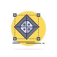 Architecture cluster grid model preparation Flat Color Icon Vector